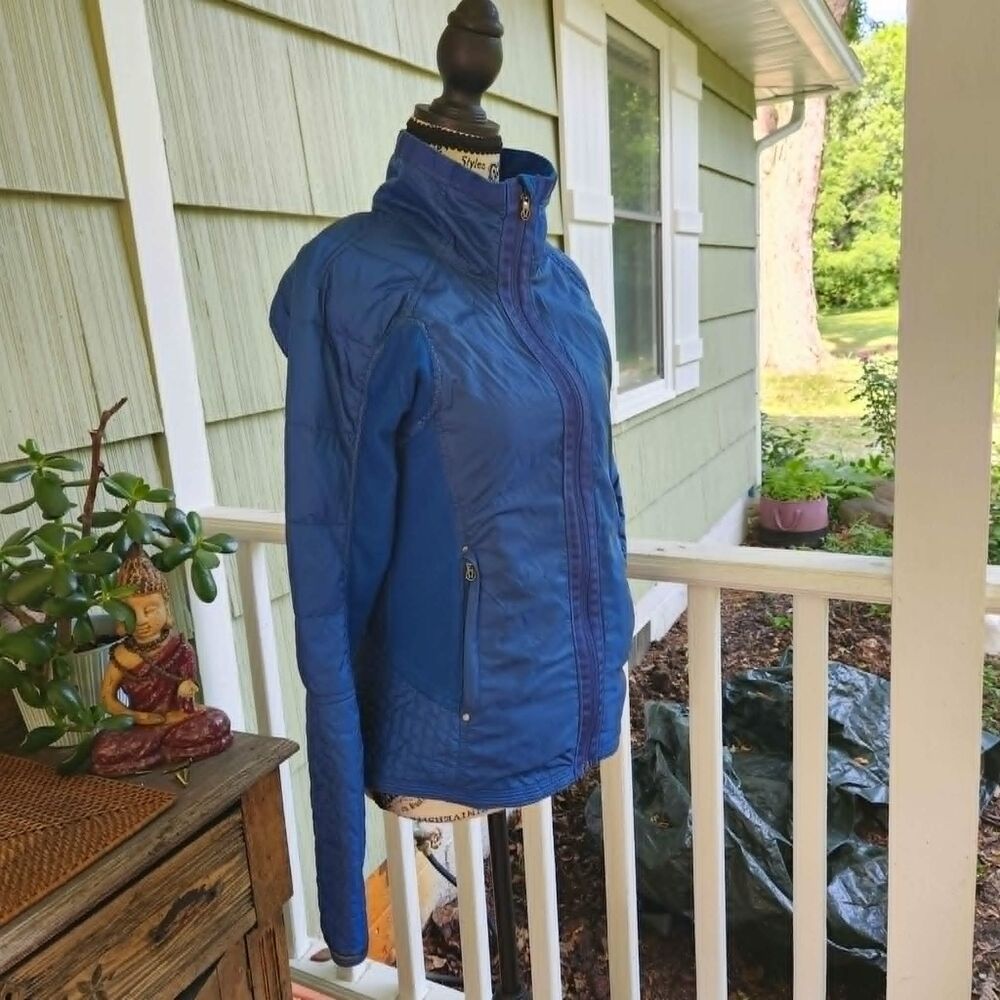 Lululemon JacketBlue High Neck LightweightSm-6 Lined Windbreaker Yoga Running - Picture 4 of 4